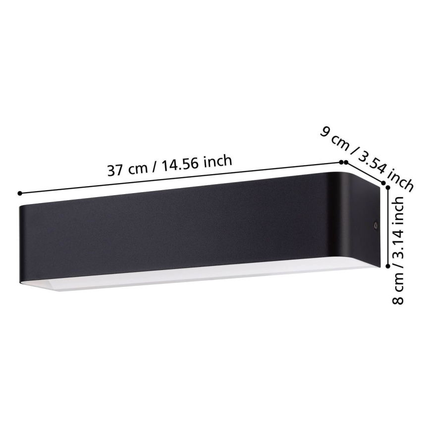 Eglo - LED Nástěnné svítidlo LED/12W/230V 3000K černá