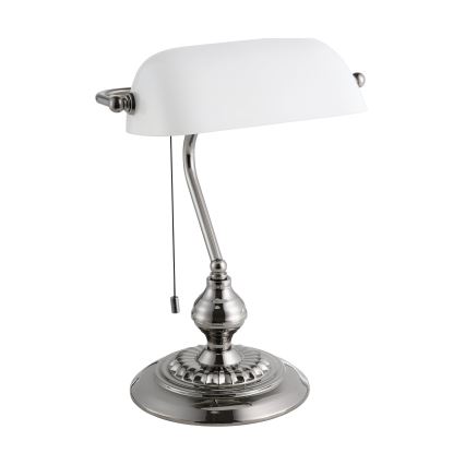 Eglo - Stolní lampa 1xE27/60W/230V bílá/lesklý chrom