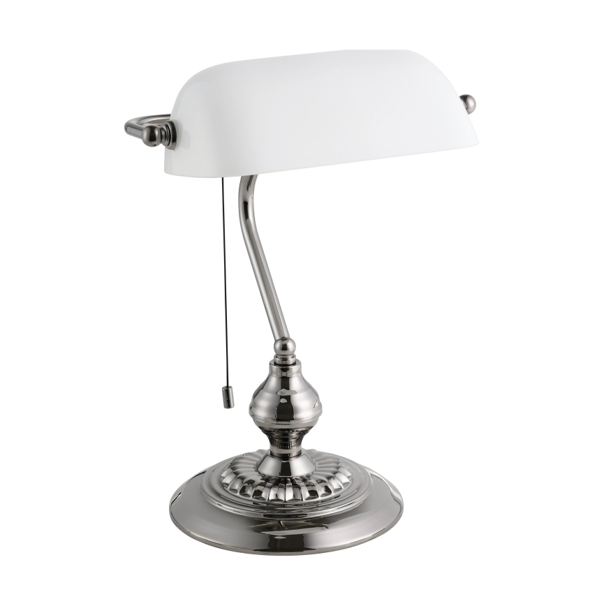 Eglo - Stolní lampa 1xE27/60W/230V bílá/lesklý chrom