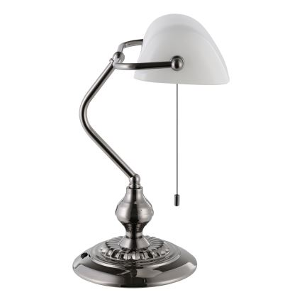 Eglo - Stolní lampa 1xE27/60W/230V bílá/lesklý chrom