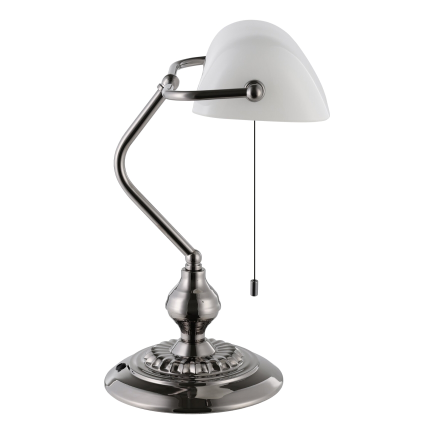 Eglo - Stolní lampa 1xE27/60W/230V bílá/lesklý chrom