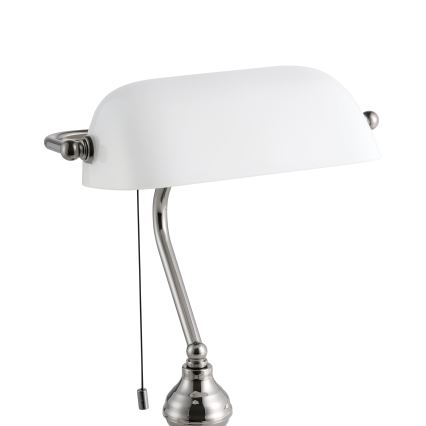 Eglo - Stolní lampa 1xE27/60W/230V bílá/lesklý chrom