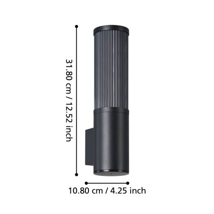 Eglo - Venkovní nástěnné svítidlo 1xE27/15W/230V IP54