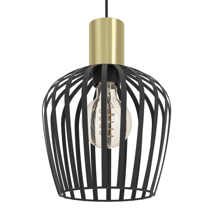 Eglo - Lustr na lanku 3xE27/40W/230V černá/zlatá