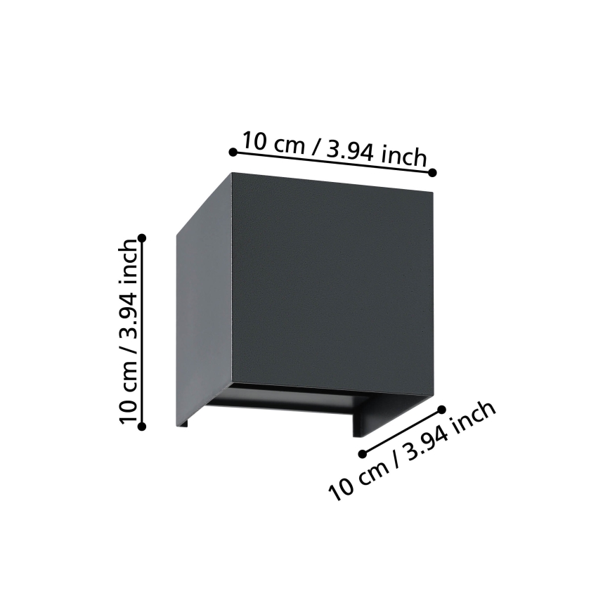 Eglo - LED Nástěnné svítidlo 2xLED/1,5W/230V 3000K černá