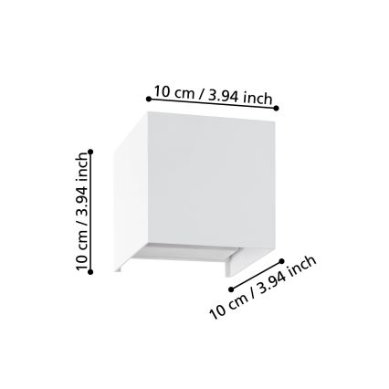 Eglo - LED Nástěnné svítidlo 2xLED/1,5W/230V 3000K bílá