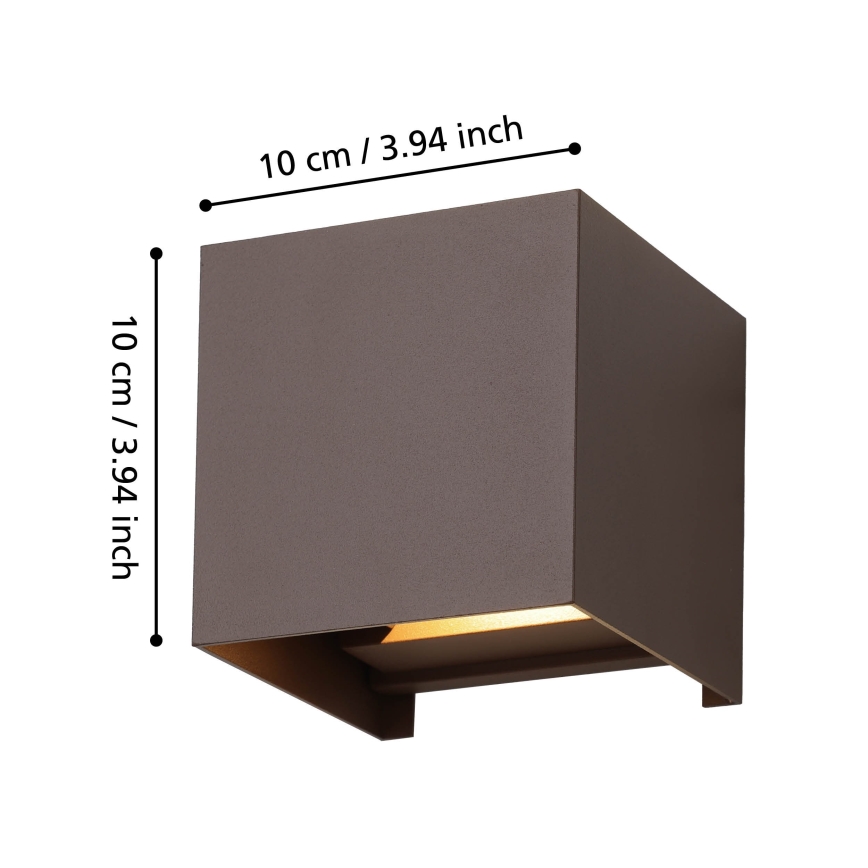 Eglo - LED Venkovní nástěnné svítidlo 2xLED/2,8W/230V IP54 hnědá