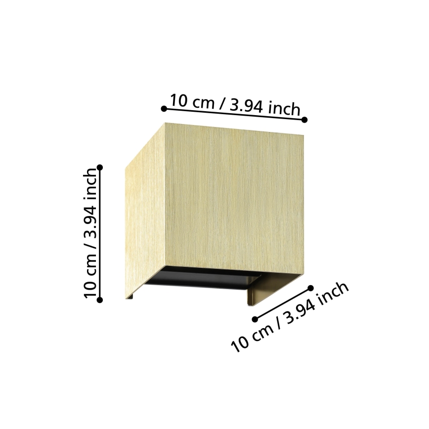 Eglo - LED Nástěnné svítidlo 2xLED/1,5W/230V 3000K zlatá