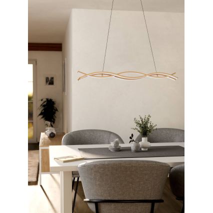 Eglo - LED Lustr na lanku LED/35W/230V béžová