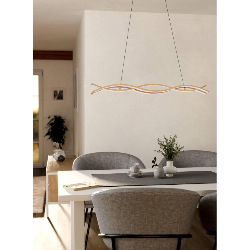 Eglo - LED Lustr na lanku LED/35W/230V béžová