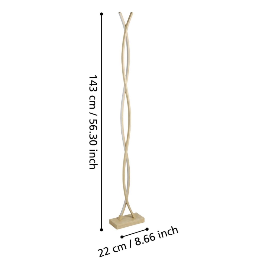 Eglo - LED Stojací lampa LED/36W/230V zlatá