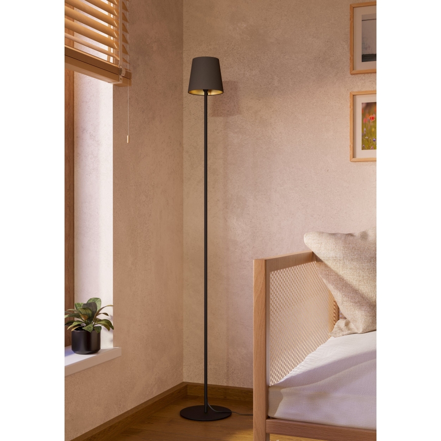 Eglo - Stojací lampa 1xE14/7,5W/230V černá/hnědá