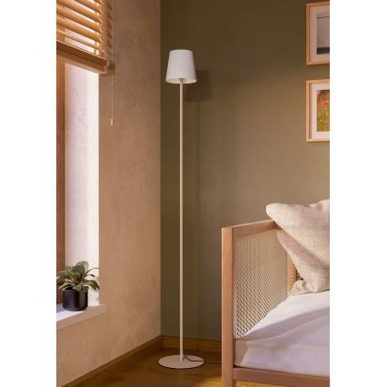 Eglo - Stojací lampa 1xE14/7,5W/230V krémová/bílá