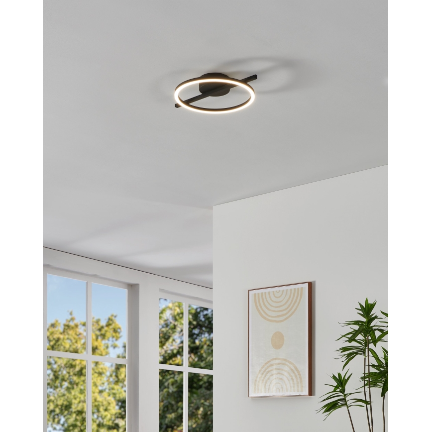 Eglo - LED RGBW Stmívatelné stropní svítidlo LED/17W/230V 2700-6500K černá + dálkové ovládání
