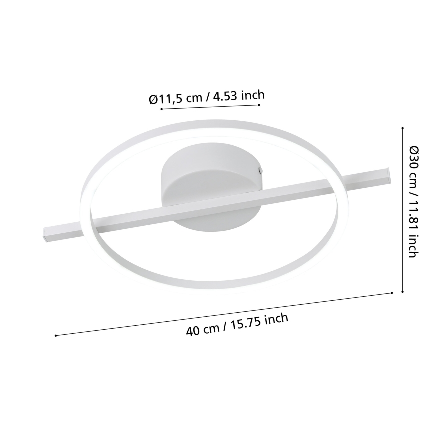 Eglo - LED RGBW Stmívatelné stropní svítidlo LED/17W/230V 2700-6500K bílá + dálkové ovládání