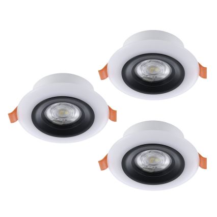 Eglo - SADA 3x LED RGBW Stmívatelné koupelnové podhledové svítidlo 3xLED/3,8W/230V 2700-6500K IP44 + dálkové ovládání