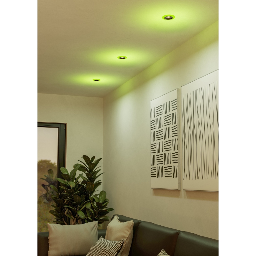 Eglo - SADA 3x LED RGBW Stmívatelné koupelnové podhledové svítidlo 3xLED/3,8W/230V 2700-6500K IP44 + dálkové ovládání