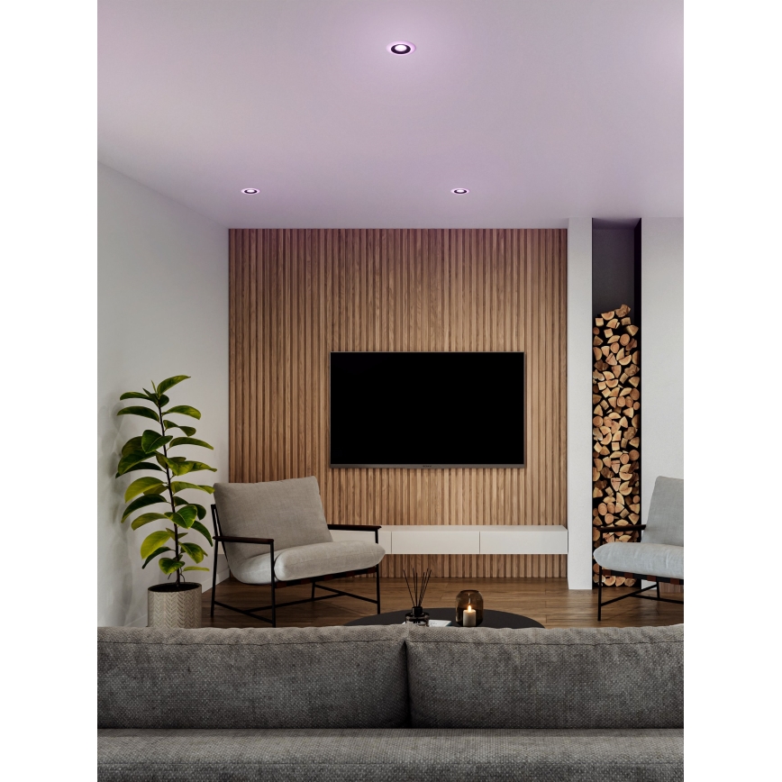 Eglo - SADA 3x LED RGBW Stmívatelné koupelnové podhledové svítidlo 3xLED/3,8W/230V 2700-6500K IP44 + dálkové ovládání