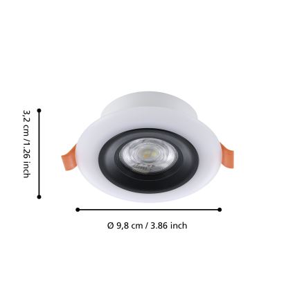 Eglo - SADA 3x LED RGBW Stmívatelné koupelnové podhledové svítidlo 3xLED/3,8W/230V 2700-6500K IP44 + dálkové ovládání