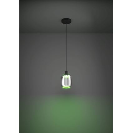 Eglo - LED RGBW Stmívatelný lustr na lanku LED/3,7W/230V 2700-6500K černá ZigBee