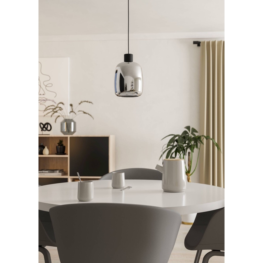 Eglo - LED RGBW Stmívatelný lustr na lanku LED/3,7W/230V 2700-6500K černá ZigBee