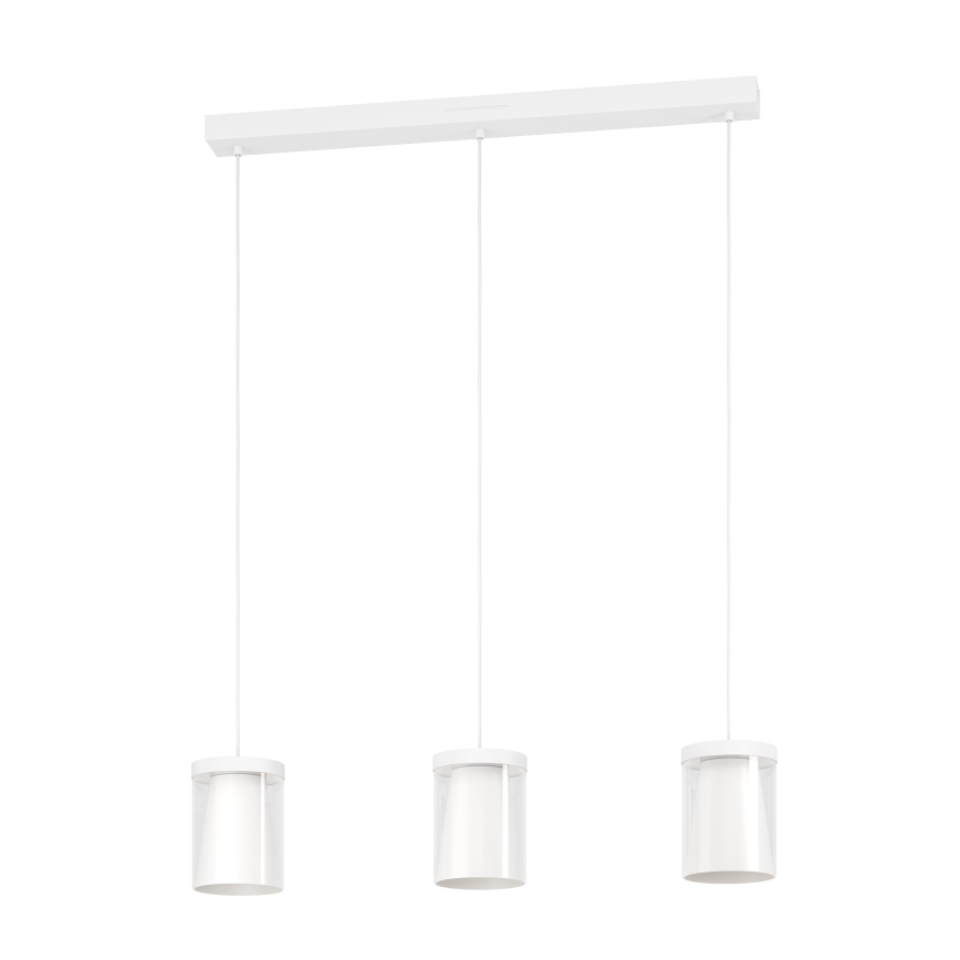 Eglo - LED RGBW Stmívatelný lustr na lanku 3xLED/3,7W/230V 2700-6500K bílá ZigBee