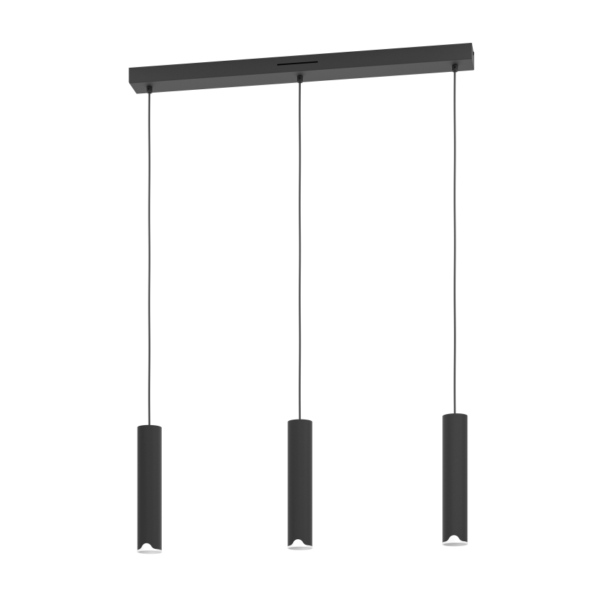 Eglo - LED RGBW Stmívatelný lustr na lanku 3xLED/3,7W/230V 2700-6500K černá