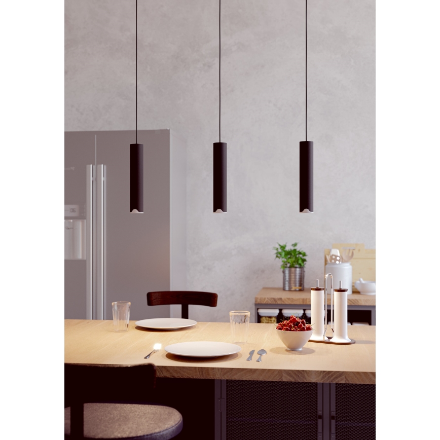 Eglo - LED RGBW Stmívatelný lustr na lanku 3xLED/3,7W/230V 2700-6500K černá