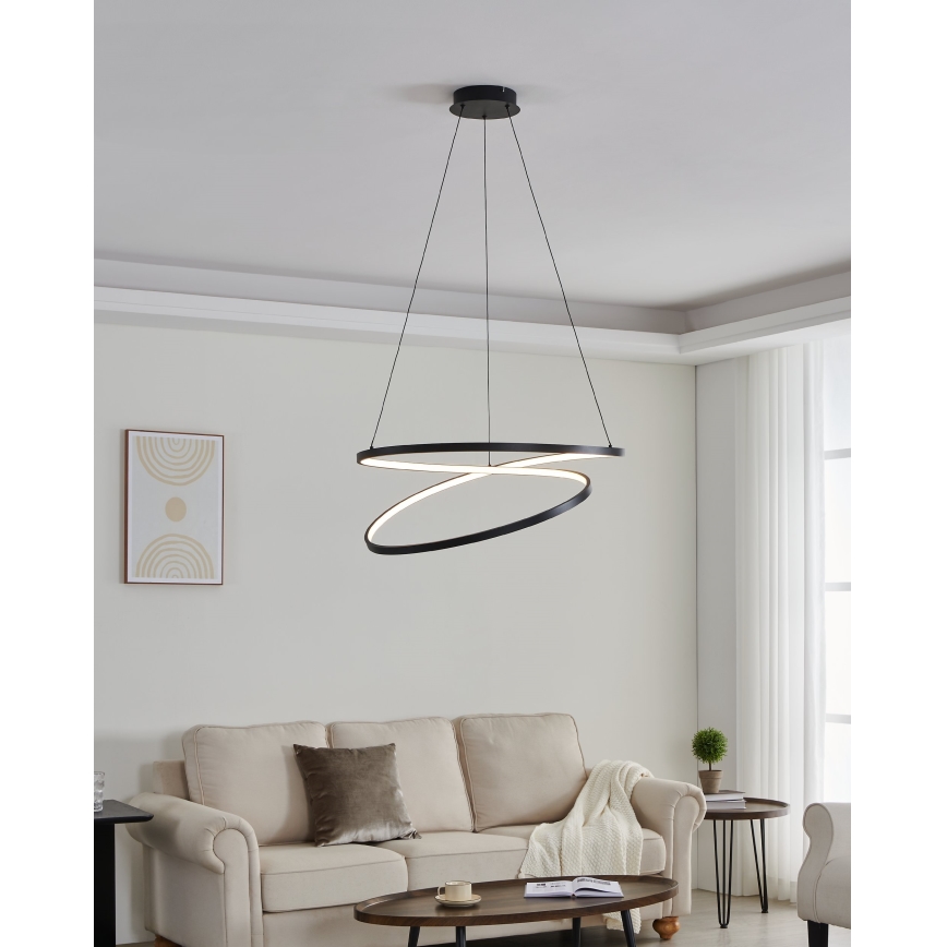 Eglo - LED Lustr na lanku LED/42W/230V 3000K černá