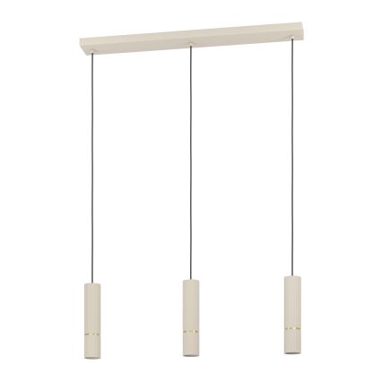 Eglo - LED Lustr na lanku 3xGU10/5W/230V 3000K béžová