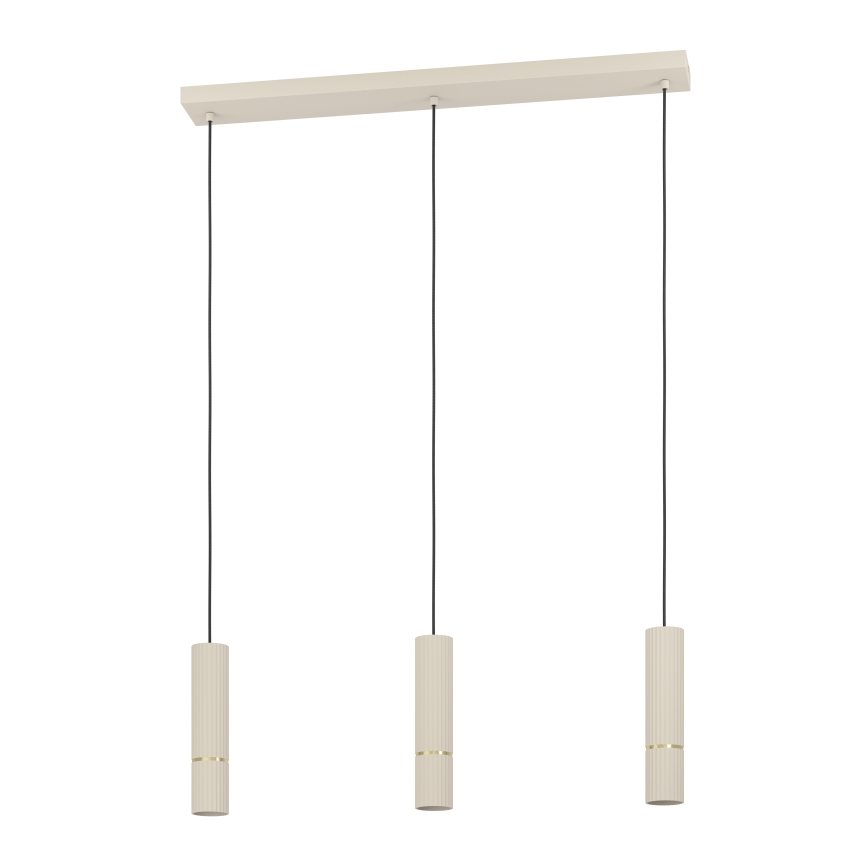 Eglo - LED Lustr na lanku 3xGU10/5W/230V 3000K béžová