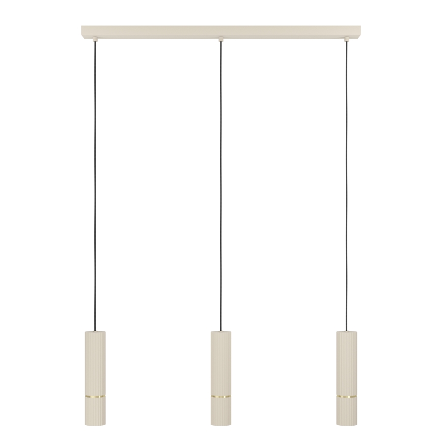 Eglo - LED Lustr na lanku 3xGU10/5W/230V 3000K béžová