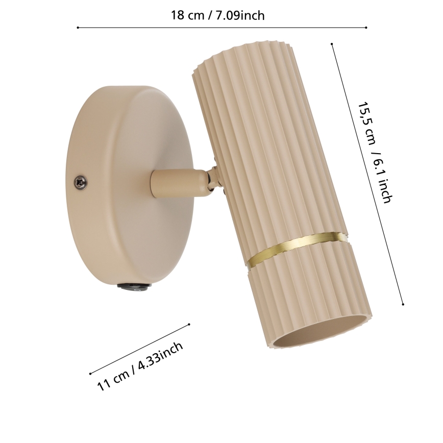 Eglo - LED Nástěnné svítidlo 1xGU10/5W/230V 3000K béžová