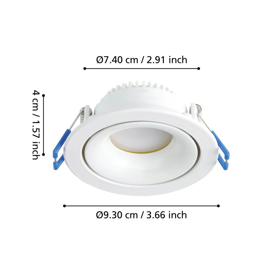 Eglo - LED Stmívatelné podhledové svítidlo LED/4,9W/230V bílá