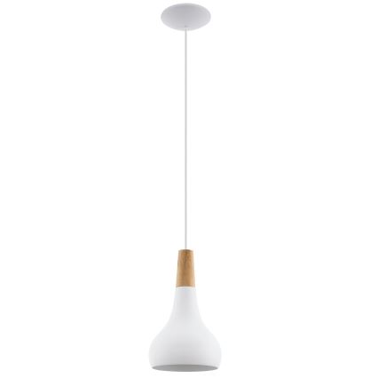 Eglo - Lustr na lanku 1xE27/60W/230V pr. 18 cm bílá - FSC certifikováno
