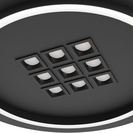 Eglo - LED Stmívatelné stropní svítidlo LED/21,4W/230V 2700-6500K černá + dálkové ovládání