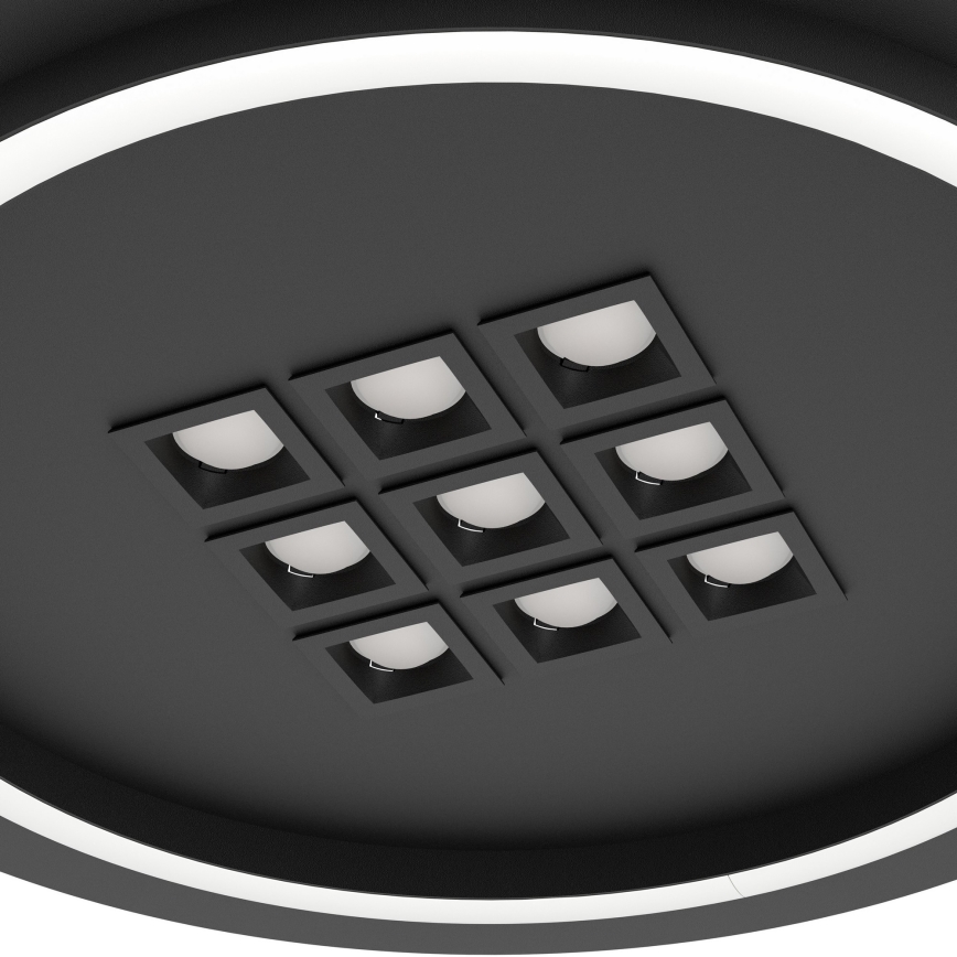 Eglo - LED Stmívatelné stropní svítidlo LED/21,4W/230V 2700-6500K černá + dálkové ovládání