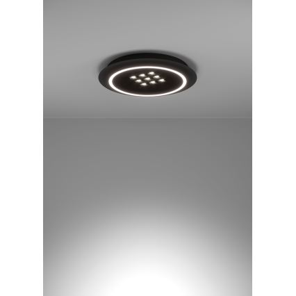 Eglo - LED Stmívatelné stropní svítidlo LED/21,4W/230V 2700-6500K černá + dálkové ovládání