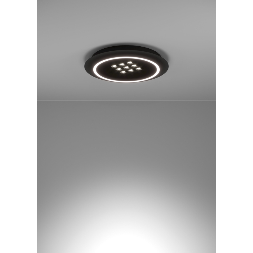 Eglo - LED Stmívatelné stropní svítidlo LED/21,4W/230V 2700-6500K černá + dálkové ovládání