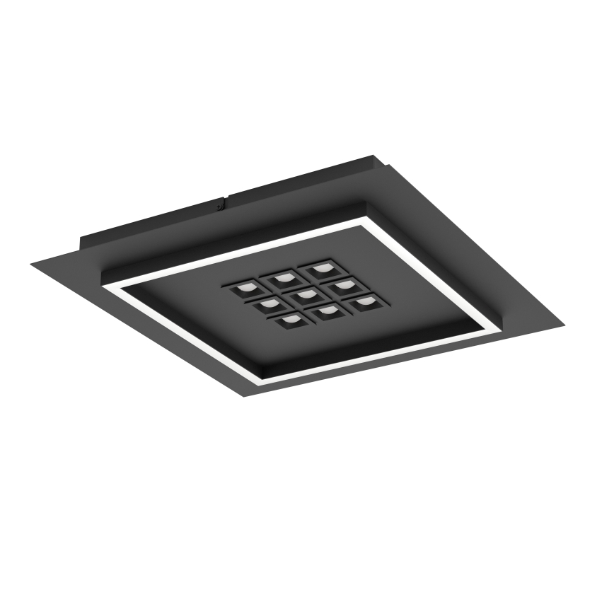 Eglo - LED Stmívatelné stropní svítidlo LED/21,4W/230V 2700-6500K černá + dálkové ovládání