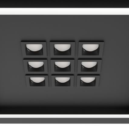Eglo - LED Stmívatelné stropní svítidlo LED/21,4W/230V 2700-6500K černá + dálkové ovládání