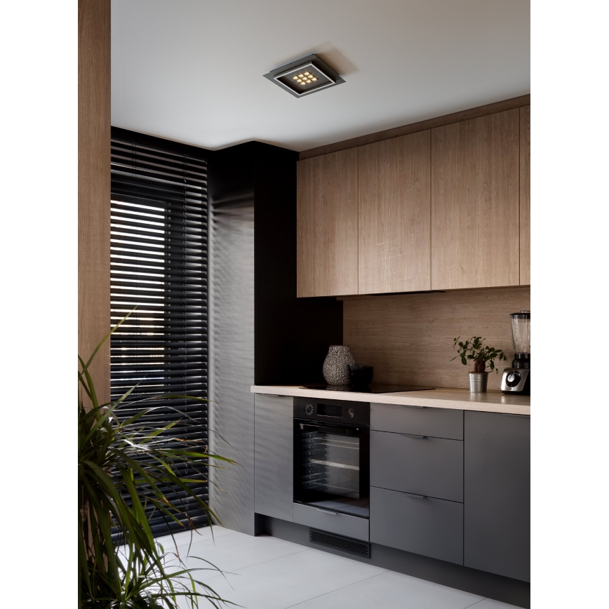 Eglo - LED Stmívatelné stropní svítidlo LED/21,4W/230V 2700-6500K černá + dálkové ovládání
