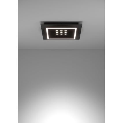 Eglo - LED Stmívatelné stropní svítidlo LED/21,4W/230V 2700-6500K černá + dálkové ovládání