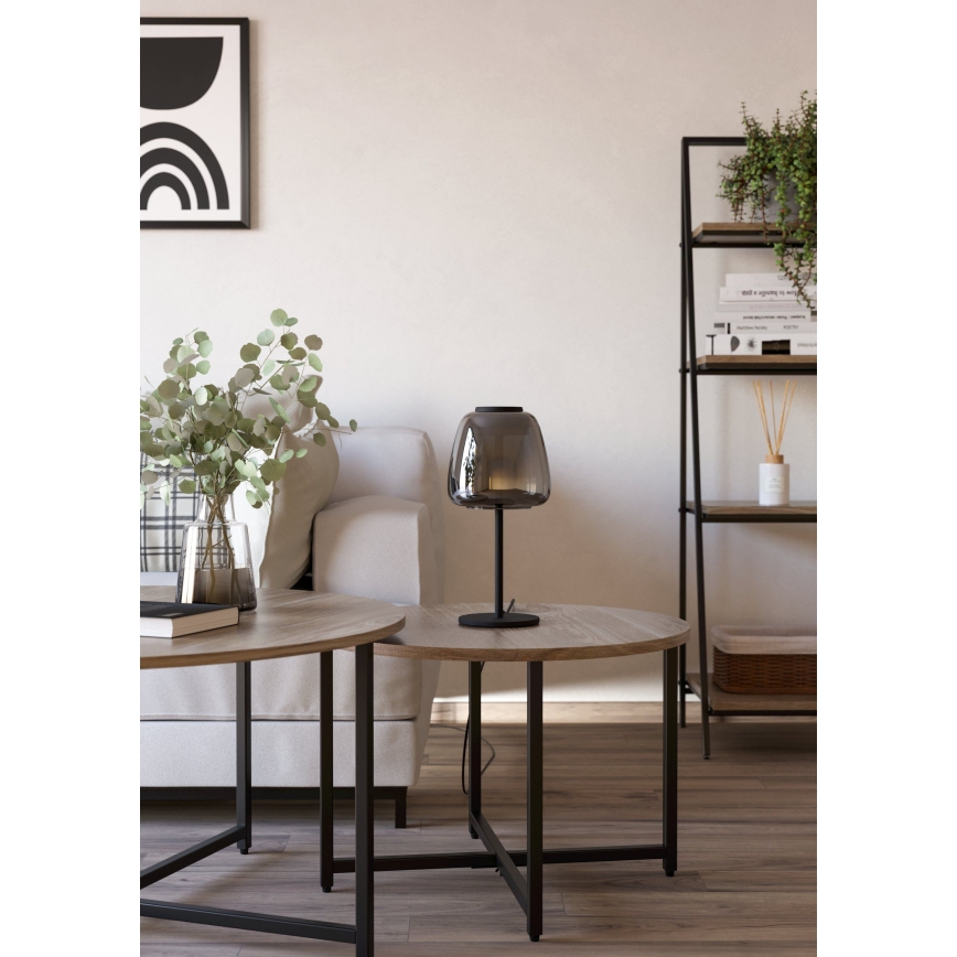 Eglo - LED RGBW Stmívatelná stolní lampa LED/7,7W/230V 2700-6500K kouřová