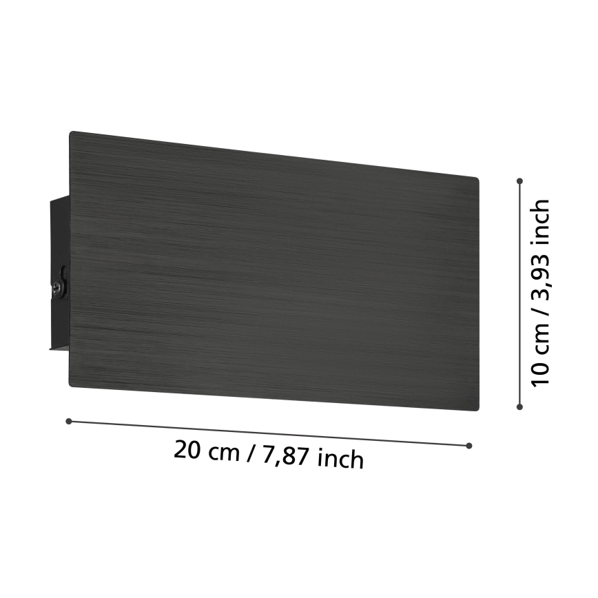 Eglo - LED Nástěnné svítidlo LED/6W/230V 3000K černá