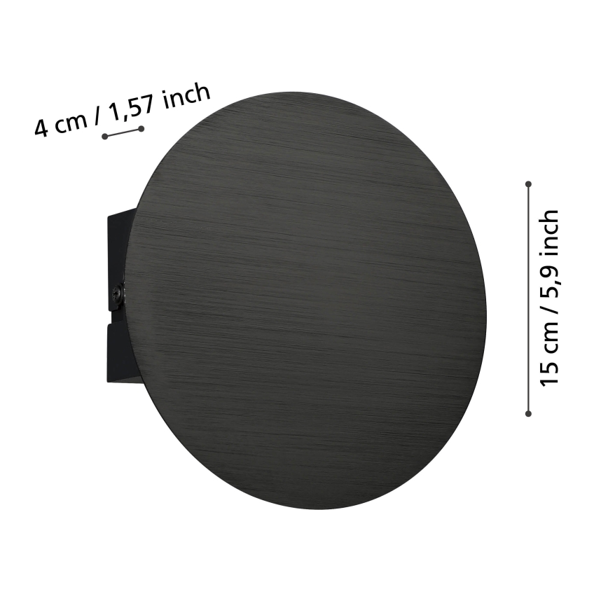 Eglo - LED Nástěnné svítidlo LED/4W/230V 3000K černá