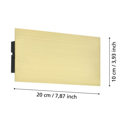 Eglo - LED Nástěnné svítidlo LED/6W/230V 3000K zlatá