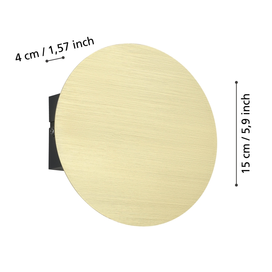 Eglo - LED Nástěnné svítidlo LED/4W/230V 3000K zlatá