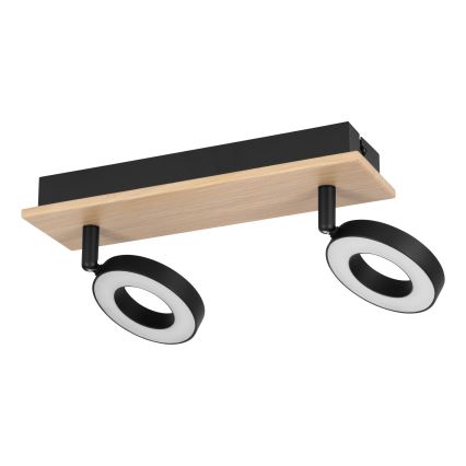 Eglo - LED Bodové svítidlo 2xLED/4,2W/230V černá/hnědá