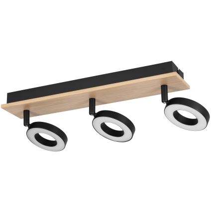 Eglo - LED Bodové svítidlo 3xLED/4,2W/230V černá/hnědá